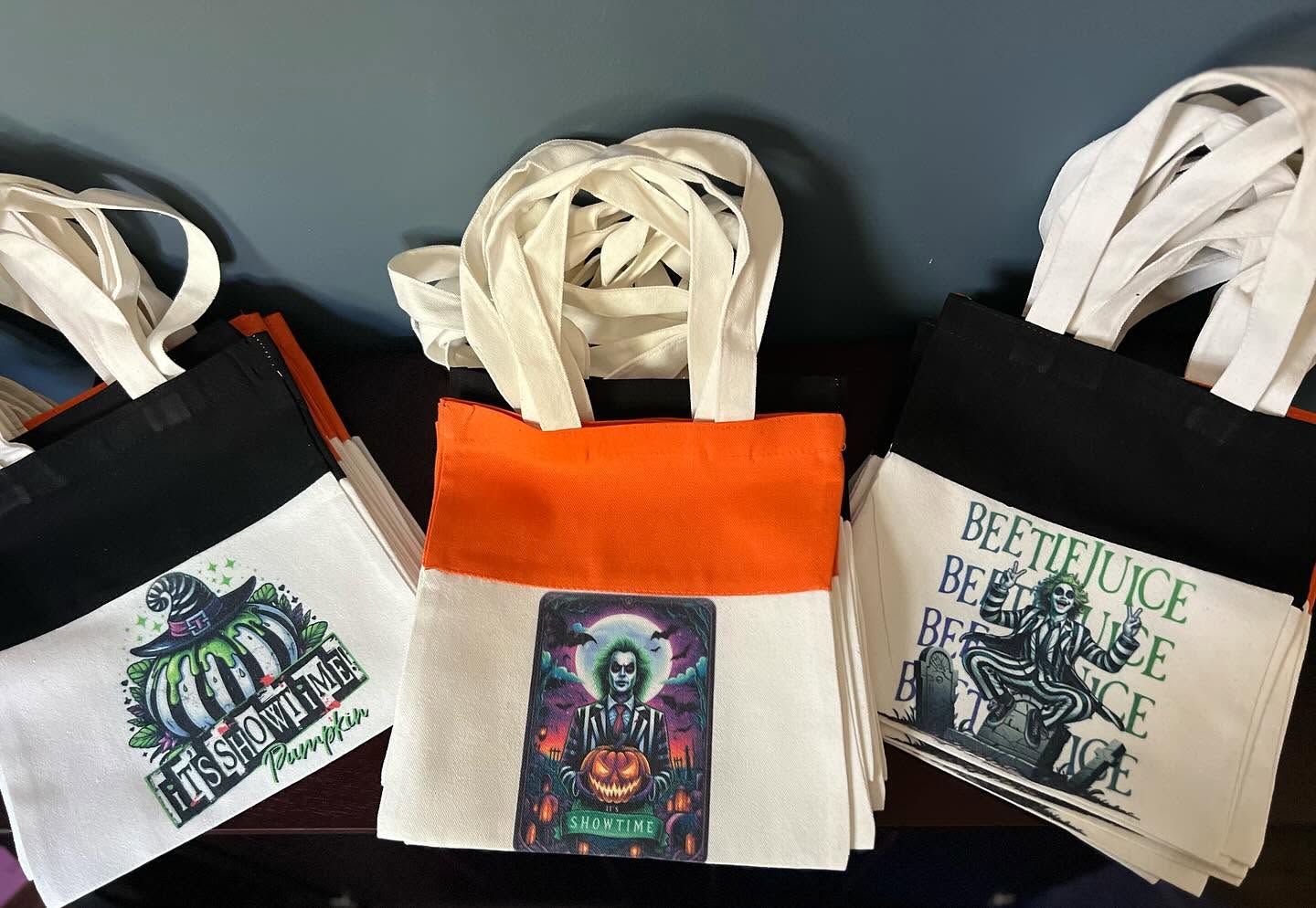 Halloween custom tote bag party favors